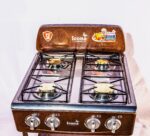 Icona 4-Burner Standing Gas Stove With Leg & Shelves - Image 3