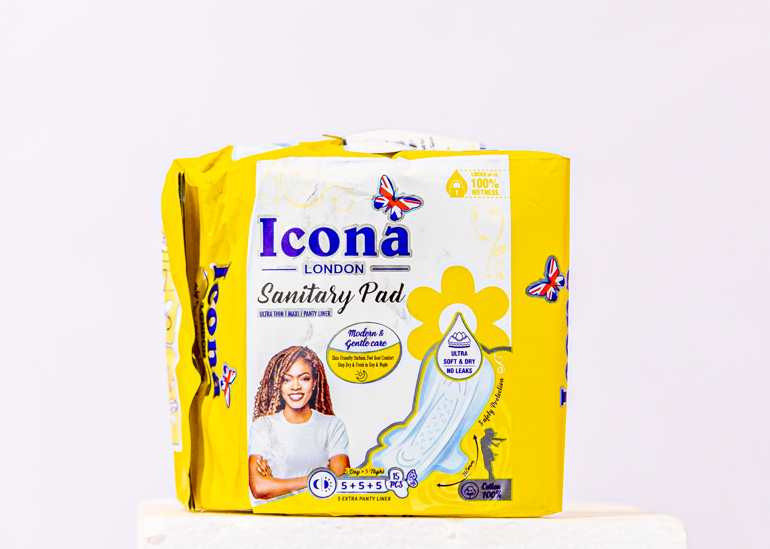 Icona London Sanitary Pad — Yellow Pack Icona London Sanitary Pad — Yellow Pack